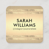 Stijlvolle gouden accenten vierkante visitekaartje (Voorkant)