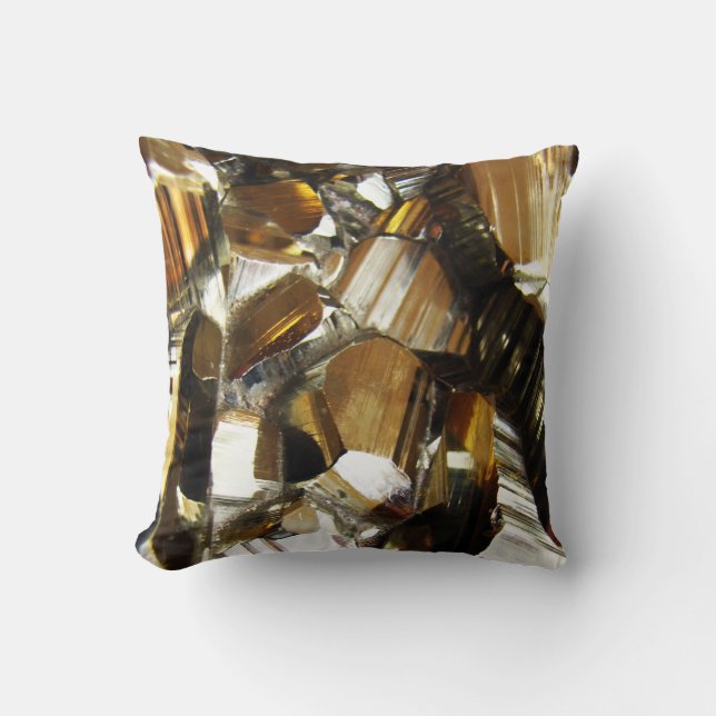 Stijlvolle gouden agaat kussen (Voorkant)