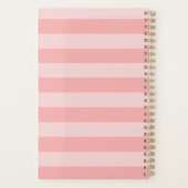 Stijlvolle  gouden anananas en roze streep planner (Achterkant)
