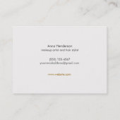 Stijlvolle gouden cirkel Logo, modern design, zwar Visitekaartje (Achterkant)