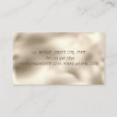 Stijlvolle Gouden Confetti Glitter Lotus Metallic Visitekaartje (Achterkant)