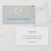 Stijlvolle gouden Confetti schoonheidsmake-up arti Visitekaartje (Voorkant / Achterkant)