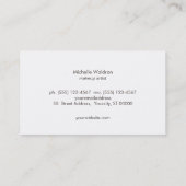 Stijlvolle gouden Confetti schoonheidsmake-up arti Visitekaartje (Achterkant)