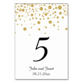 Stijlvolle gouden Confetti Stippen 2 | Witte achte Kaart (Voorkant)