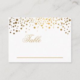Stijlvolle gouden Confetti Stippen Plaats Kaarten Plaatskaartje
