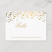 Stijlvolle gouden Confetti Stippen Plaats Kaarten Plaatskaartje (Achterkant)