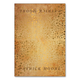 Stijlvolle gouden Confetti Stippen    plaatskaarte Kaart