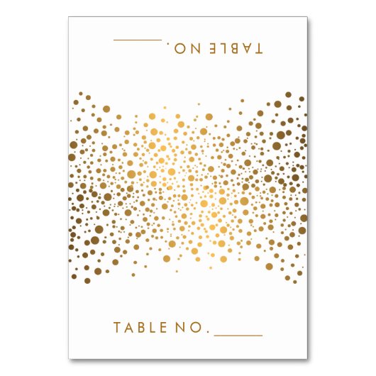 Stijlvolle gouden Confetti Stippen | Tent Kaarten (Voorkant)