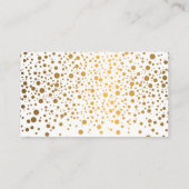 Stijlvolle gouden Confetti Stippen - Wedding Detai Informatiekaartje (Achterkant)