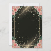 Stijlvolle gouden Confetti Wijnglas Kaart (Achterkant)