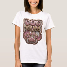 Stijlvolle Gouden DOG MOM 3D Tekst Kunst