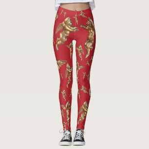 Stijlvolle gouden engelen leggings