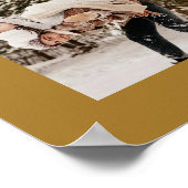 Stijlvolle  gouden familie fotocollage Keepsake Poster (Hoek)