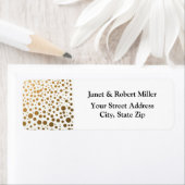 Stijlvolle gouden folie Confetti Stippen Etiket (Insitu)