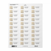 Stijlvolle gouden folie Confetti Stippen Etiket (Full Sheet)