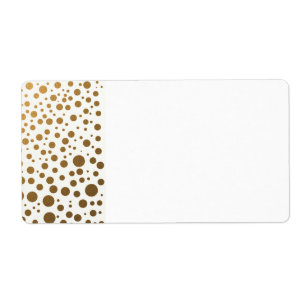 Stijlvolle gouden folie Confetti Stippen Etiket