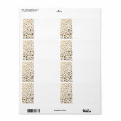 Stijlvolle gouden folie Confetti Stippen Etiket (Full Sheet)