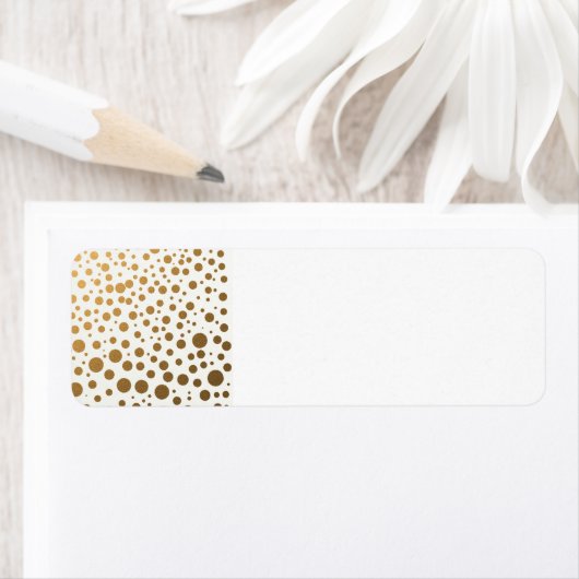 Stijlvolle gouden folie Confetti Stippen Etiket (Insitu)