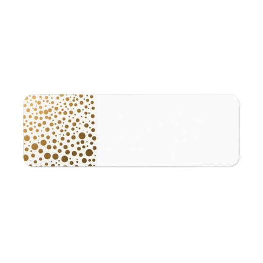 Stijlvolle gouden folie Confetti Stippen Etiket (Voorkant)
