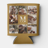 Stijlvolle  gouden fotocollage Keepsake Blikjeskoeler (Voorkant)
