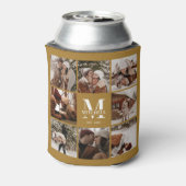 Stijlvolle  gouden fotocollage Keepsake Blikjeskoeler (Blikje Achterkant)