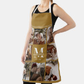 Stijlvolle  gouden fotocollage | Monogram cadeau Schort (Insitu)