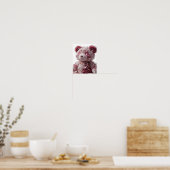 Stijlvolle Gouden GEM ENCRUSTEDE TEDDYBEER Poster (Keuken)