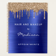 Stijlvolle Gouden Glitter Drup Blauwe Afspraken