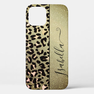 Stijlvolle Gouden Glitter Gouden Dier Print Custom Case-Mate iPhone Case