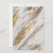 Stijlvolle Gouden Glitter Kwaststreek Afstuderen Kaart (Achterkant)