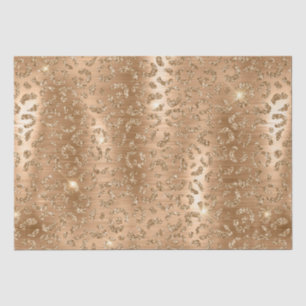 Stijlvolle gouden glitter wilde luipaardvlekkenpat tissuepapier
