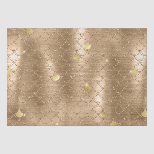 Stijlvolle gouden glitter zeemeermin vissenschubbe tissuepapier (Voorkant)