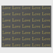 Stijlvolle Gouden Grijze Klassieke Liefde Bruiloft Cadeaupapier (Vlak)