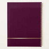 Stijlvolle gouden harp muziekleraar Custom Planner (Achterkant)