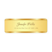 Stijlvolle gouden kalligrafeerde naam tekstscript etiket (Voorkant)