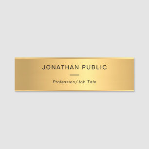 Stijlvolle gouden kleuren Eenvoudige elegante Sjab Naamplaatje