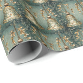 Stijlvolle gouden klokken cadeaupapier (Rol Hoek)