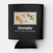 Stijlvolle gouden koi vis Vist minder werken Blikjeskoeler (Voorkant)