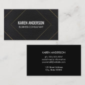 Stijlvolle gouden lijnen / kunstleder visitekaartje (Voorkant / Achterkant)