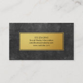 Stijlvolle gouden Lijst Achtergrond Visitekaartje (Achterkant)