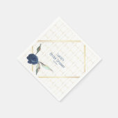 Stijlvolle gouden lijst Navy bloemrijke bruidsshow Servet (Hoek)