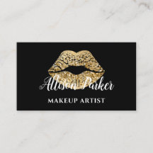 Stijlvolle Gouden Lippen Make-up Artiest