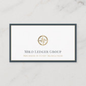 Stijlvolle gouden Logo-rand Visitekaartje (Voorkant)