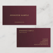 Stijlvolle gouden look tekst Premium Thick Luxury Visitekaartje (Voorkant / Achterkant)