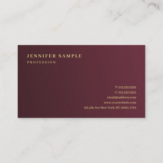 Stijlvolle gouden look tekst Premium Thick Luxury Visitekaartje (Achterkant)