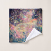 Stijlvolle gouden mandala kleurrijke Waterverf nev Bad Handdoek (Wasdoekje)