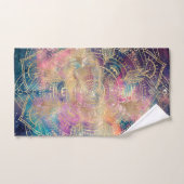 Stijlvolle gouden mandala kleurrijke Waterverf nev Bad Handdoek (Handdoek)