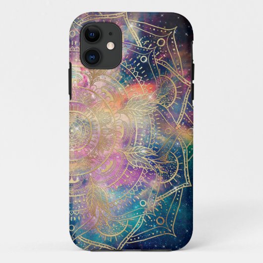 Stijlvolle gouden mandala kleurrijke Waterverf nev Case-Mate iPhone Case (Achterkant)