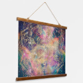 Stijlvolle gouden mandala kleurrijke Waterverf nev Hangend Wandkleed (Gebogen)