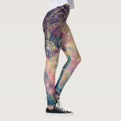 Stijlvolle gouden mandala kleurrijke Waterverf nev Leggings (Rechts)